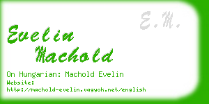 evelin machold business card
